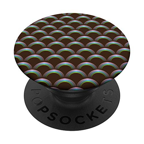 Colorful Stripes Unicorn Rainbow Pastel Colors Lines PopSockets PopGrip Swappable Grip for Phones  and  Tablets