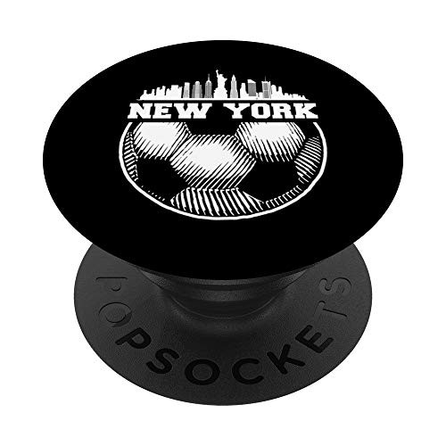 Soccer Ball Newyork City Sky-Line Cool Sports Lover Gifts PopSockets Grip and Stand for Phones and Tablets