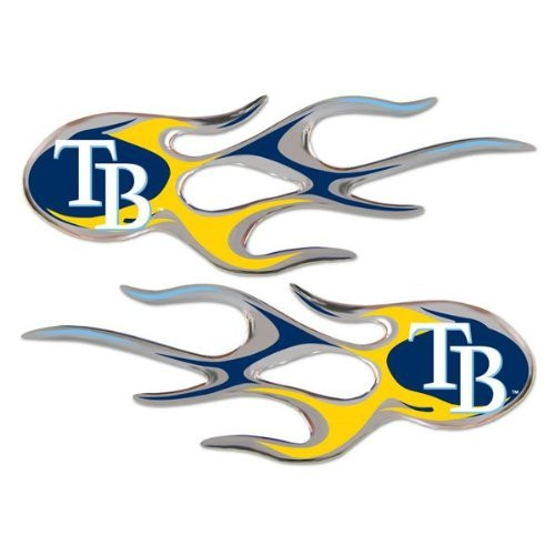 MLB Tampa Bay Rays Micro Flame Graphics Decal  Pack of 2