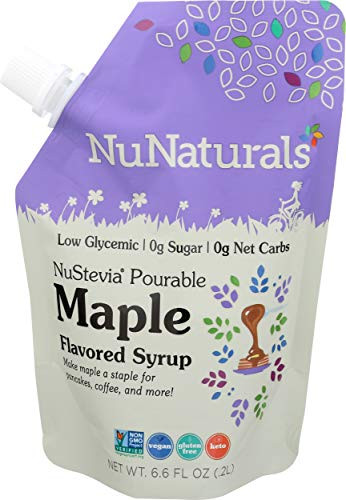 Nunaturals Syrup Nustevia Pourable Maple Pouch 6.6 Ounce