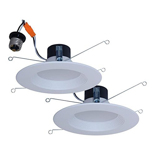 Utilitech 2-Pack 65-Watt Equivalent White Dimmable LED Recessed Retrofit Downlights (Fits Housing Diameter: 5-in or 6-in)