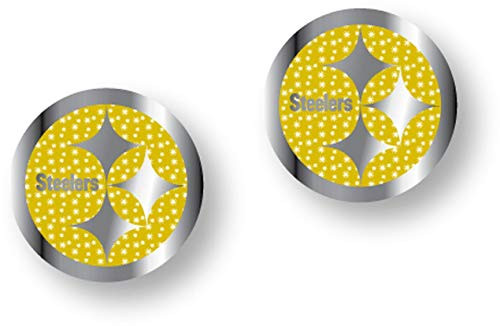 Sports Team Pittsburgh Steelers Glitter Sparkle Post Stud Logo Earring Set