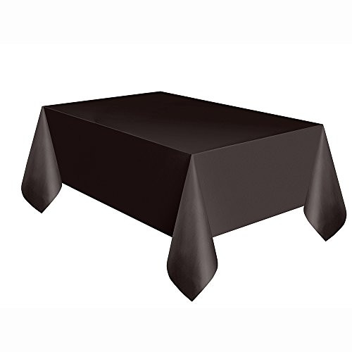 Midweight Black Plastic Tablecloth 108 inch x 54 inch
