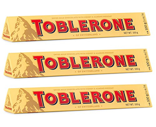 Toblerone Milk Chocolate 100g  3.52 oz.  by Toblerone Toblerone Milk Chocolate 100g  3.52 oz.  by Toblerone