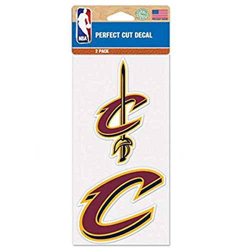 WinCraft NBA Cleveland Cavaliers Die-Cut Decal  2 Piece  Blue 4 inch x 8 inch