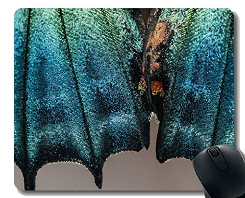 Gaming Mouse PadButterfly Flowers Pink Blossoms Gardens Insects Mouse Pad with Stitched Edges