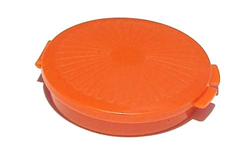 Tupperware Mini Clamshell Pill Keeper Round Pocket Container Orange