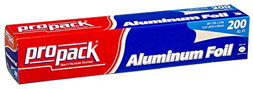 Propack Aluminum Silver Foil 12 Inch Width 200 Feet Length
