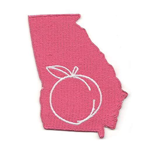 Georgia Peach State Patch Fruit Home Logo Embroidered Iron On