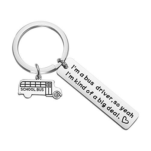 SEIRAA Bus Driver Keychain Appreciation Gift for School Bus Driver End of Year Gift I m A Bus Driver Keychain  I m a Bus Driver