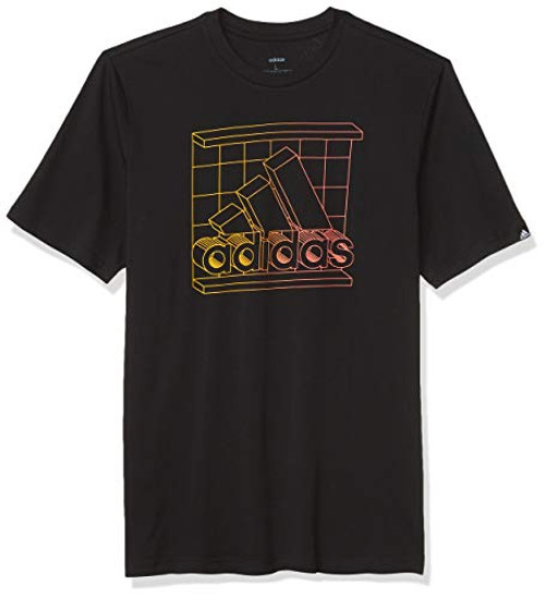 adidas mens Retro Media Logo Tee Black Small adidas mens Retro Media Logo Tee Black Small