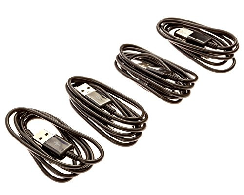 Micro USB Cable Droid Cables 4-Pack 3ft Premium Micro USB Cable High Speed USB 2.0 A Male to Micro B Sync and Charging Cables for Samsung HTC Motorola Nokia Android and More
