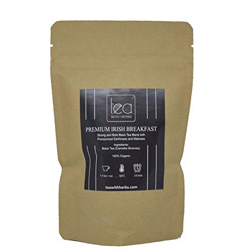 Premium Irish Breakfast - Organic loose tea leaves - 50gm Eco-friendly Pouch