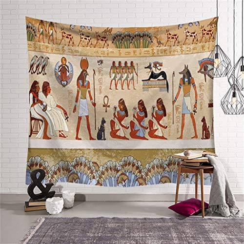 Jdttngp Egyptian Tapestry Ancient Egypt Mythology Tapestry Wall Hanging 30x40 inch Egyptian Gods Pharaohs Hieroglyphic Carvings Tapestry Poster Wall Decor for Bedroom Living Room Dorm