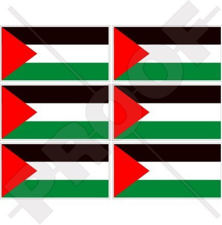 PALESTINE Flag Palestinian State 40mm  16 inch  Mobile Cell Phone Vinyl Mini Stickers Decals x6