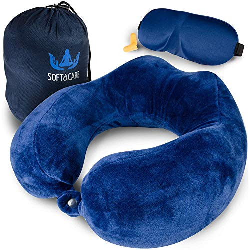 SOFTaCARE Neck Pillow Memory Foam Travel Pillow Best Airplane Pillow for Airplane Travel Premium Travel Pillow for Women & Men SOFTaCARE Neck Pillow Memory Foam Travel Pillow Best Airplane Pillow for Airplane Travel Premium Travel Pillow for Women & Men
