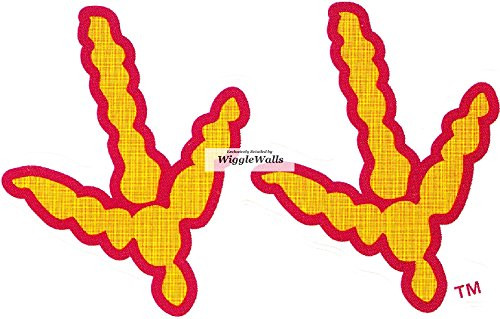 3 Inch Hokie Bird Foot Print Logo Virginia Tech Hokies Polytechnic Institute and State University VT Hokies Removable Wall Decal Sticker Art NCAA Home Room Decor 3 by 2 Inches
