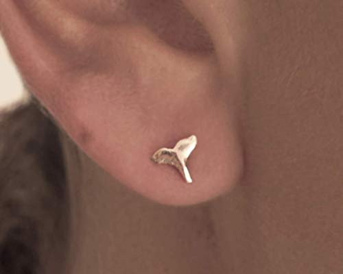 Whale Tails Sterling Silver Stud Earrings Tails Earrings Nautical Jewelry Marine Jewelry