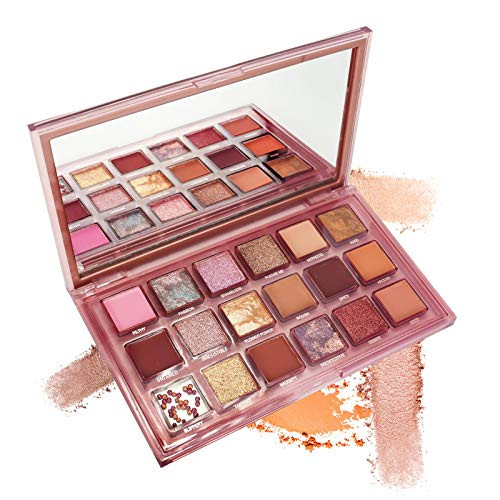 FREEORR 18 Colors Eye Shadow Palette Pearl Highly Pigmented Velvety Matteplus  Shiny Glitter Metallics Luxury Eyeshadow Palette Long LastingWaterproof Easy to Blend Liberate and Embrace Yourself