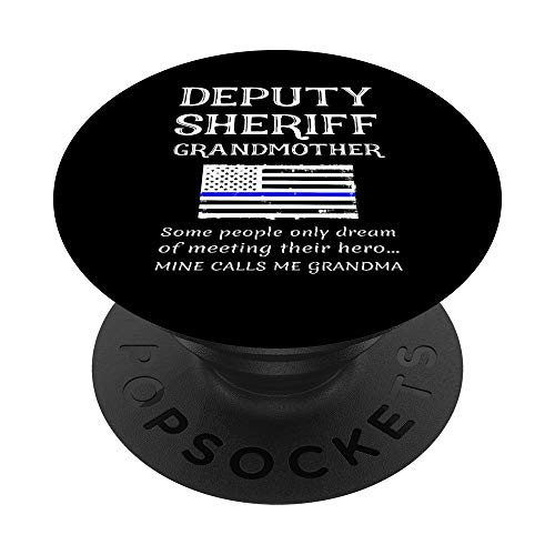 Proud Deputy Sheriff Grandmother Grandma Granny US Flag Line PopSockets PopGrip Swappable Grip for Phones  and  Tablets