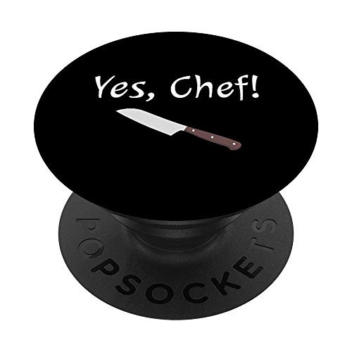 Yes Chef Funny Culinary Kitchen Cook Cooking Foodie Gift PopSockets PopGrip Swappable Grip for Phones  and  Tablets
