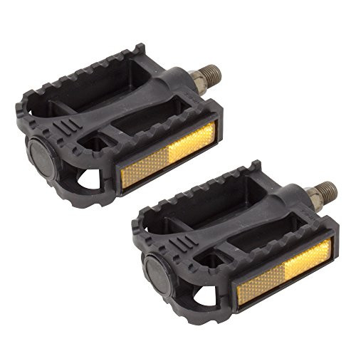 Fenix Cycles PVC Plastic M.T.B Bicycle Pedals Black Various Sizes  9 16 inch Axle