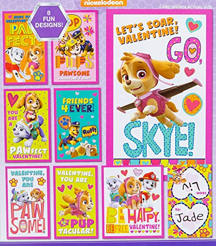 Valentines Day Classroom Exchange Gift   Paw Patrol 32 Valentines   Everest Skye Chase Marshall Rubble   8 Fun Design   Kids DIY DayCare Homeschooling Sunday School