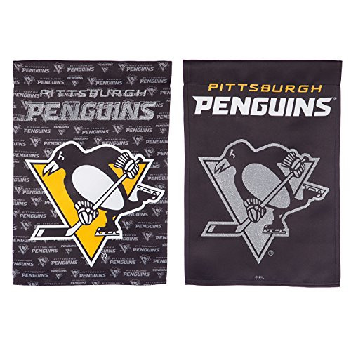 Team Sports America Pittsburgh Penguins Suede Garden Flag 12.5 x 18 inches