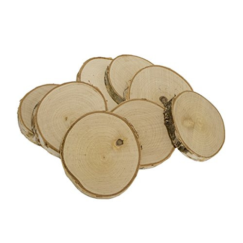 Walnut Hollow Bulk Coasters for & Rustic Weddings & Craft Projects, 8 Piece 8, Birch (8-Pack)