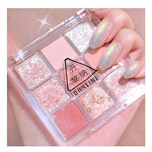 9 Colors Matte Eyeshadow Shimmer Glitter Eye Shadow Powder Palette Makeup KitMini Eyeshadow Makeup PalletMini Eyeshadow PaletteLong Lasting Matte Eye Shadow Plattet  Pink Palette