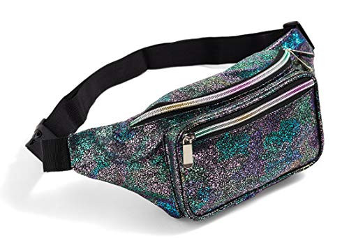 Holographic Multicolor Fanny Pack for Women Rave Festival 80s Cute Fashion Waist Bag Belt Bags ?Multicolor? Holographic Multicolor Fanny Pack for Women Rave Festival 80s Cute Fashion Waist Bag Belt Bags ?Multicolor?