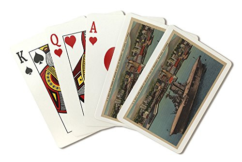 San Diego CA - View U.S. Navy Aircraft Carrier  Playing Card Deck - 52 Card Poker Size with Jokers