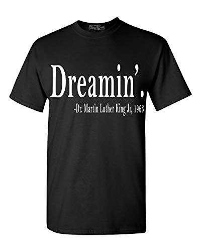 shop4ever Dreamin. Martin Luther King Jr 1963 T-Shirt Black History Shirts Large Black 0