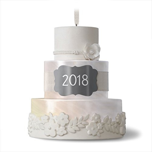 Hallmark Keepsake Christmas Ornament 2018 Year Dated Wedding Gift New Life Together Cake Porcelain