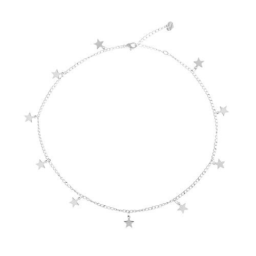 Fremttly Handmade Simple 14K Gold Plated Silver Plated Delicate Dainty Star Choker Necklace Gift for Mothers Day Women-Star-Silver Fremttly Handmade Simple 14K Gold Plated Silver Plated Delicate Dainty Star Choker Necklace Gift for Mothers Day Women-Star-Silver