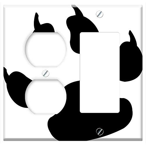 2-Gang Outlet Rocker GFCI Combination Wall Plate Cover - Paw Animal Nail Dog 2-Gang Outlet Rocker GFCI Combination Wall Plate Cover - Paw Animal Nail Dog