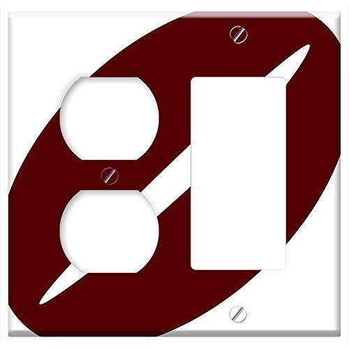 2-Gang Outlet Rocker GFCI Combination Wall Plate Cover - Coffee Bean Plant Roasted