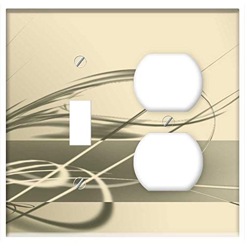 2-Gang Toggle Outlet Combination Wall Plate Cover - Greeting Greeting Card Thank You Birthday