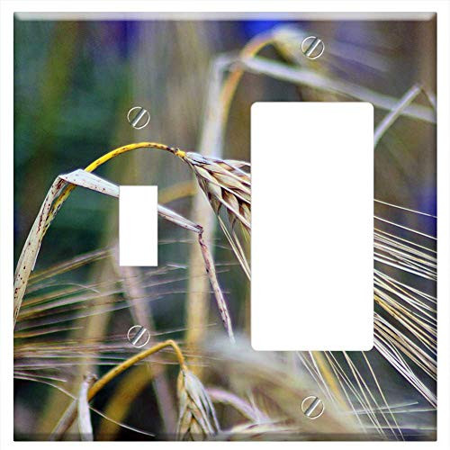 Toggle Rocker GFCI Combination Wall Plate Cover - Grain Cereals Nature Ear Plant Toggle Rocker GFCI Combination Wall Plate Cover - Grain Cereals Nature Ear Plant