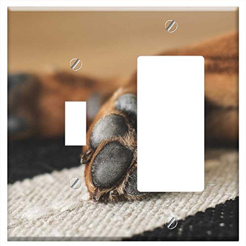 Toggle Rocker GFCI Combination Wall Plate Cover - Paws Dog Pet Dog Paws Animal Paws Close Tired Toggle Rocker GFCI Combination Wall Plate Cover - Paws Dog Pet Dog Paws Animal Paws Close Tired