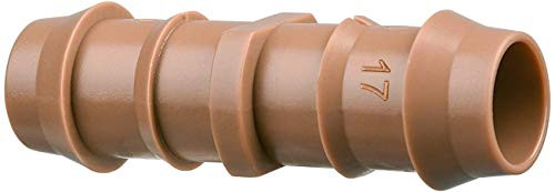 Jayee 25 Pack Drip Irrigation Barbed Coupling Fittings  17mm  for 1 2 inch Drip Hose 0.600 ID  Sprinkler Tubing Connector for Drip System