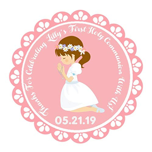Girls First Holy Communion Sticker Labels Girls First Holy Communion Stickers Girls First Holy Communion Supplies Girls First Holy Communion Labels Girls First Holy Communion Stickers