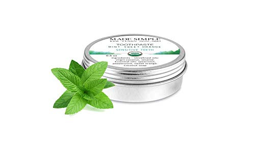 Certified Organic Fluoride-Free Raw Vegan Cruelty-Free Natural Mint Sweet Orange Toothpaste Sample