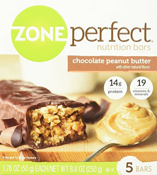 Zone Perfect Nutrition Bars Chocolate Peanut Butter - 5 CT Zone Perfect Nutrition Bars Chocolate Peanut Butter - 5 CT