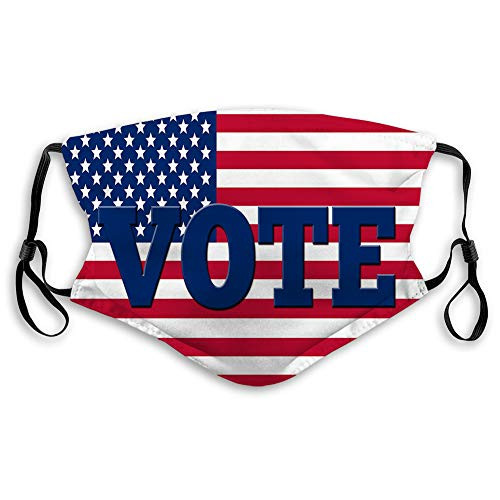 DISGOWONG Adjustable Safety Covers for Most People Flag Vote Voting Elastic Cover DISGOWONG Adjustable Safety Covers for Most People Flag Vote Voting Elastic Cover
