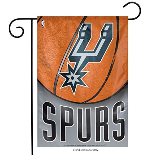 WinCraft NBA San Antonio Spurs Flag12x18 Garden Style 2 Sided Flag Team Colors One Size