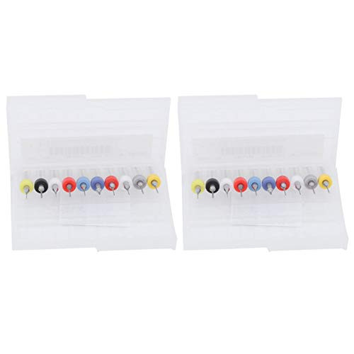 20Pcs Micro Drill Bit Set PCB Print Circuit Board Tip Rotary Tool CNC Engraving Drill Bits Set Fixed Shank 0.1mm?1mm