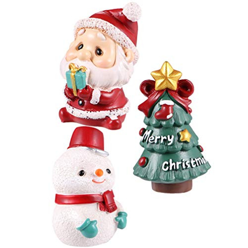 Amosfun 3pcs Christmas Miniatures Decorations Mini Santa Claus Snowman Figurine Ornaments Cake Toppers Fairy Garden Decorations Accessories  Random Style Amosfun 3pcs Christmas Miniatures Decorations Mini Santa Claus Snowman Figurine Ornaments Cake Toppers Fairy Garden Decorations Accessories  Random Style