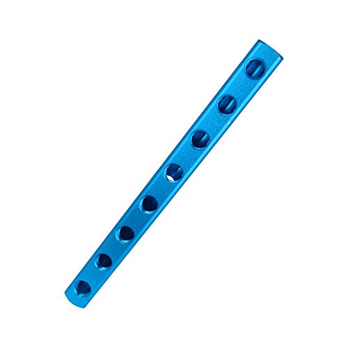 Othmro Pneumatic Cylinder Aluminum Air Manifold Block Splitter Air Hose Inline Manifold Splitter Blue 2 points ML-8 1pcs