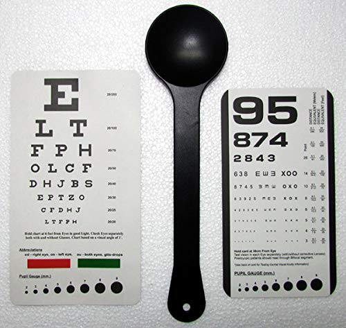 Snellen  and  Rosenbaum Pocket Eye Chart with Occluder 3 Piece Set